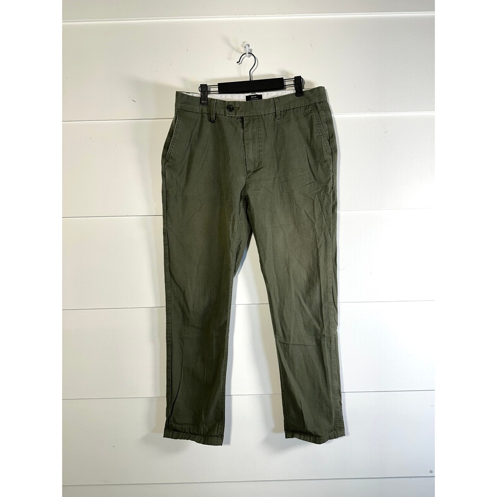 Neuw Cash Pant mens 33x32 green olive khaki twill Chino‎ organic cotton